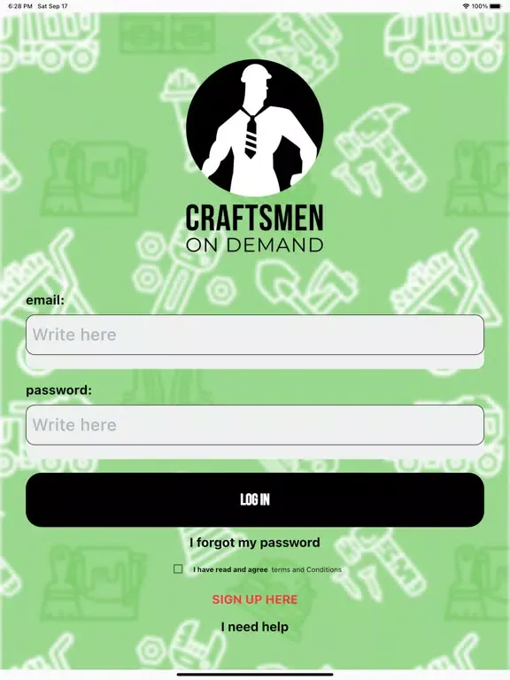 Craftsmen OnDemand Partner iPad  स्क्रीनशॉट